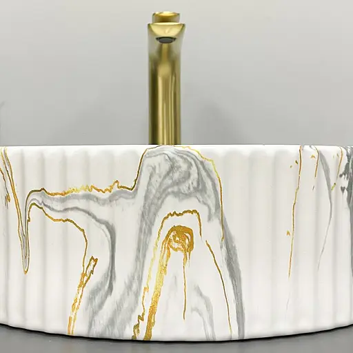 Умивальник VBI Brindisi M stains matt накладний VBI-014101, Мармур - фото 5