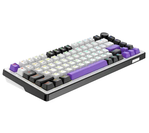 Клавіатура ігрова механічна HATOR HK-75-WV Wireless Hellyberry Switch USB, 2,4 ГГц, Bluetooth 5.3 White-Violet - фото 4