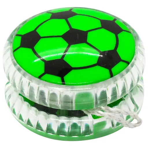 Дитяча іграшка Йо-йо "Футбольний м'яч" Bambi М 5641(Green) 5,5 см, світло - фото 1