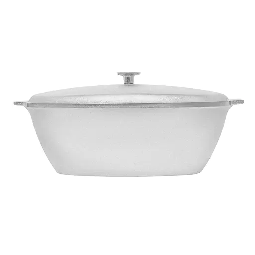 Жаропрочная гусятница из алюминия, объём 4 л, с крышкой, Полімет Серый 83386 - фото 2