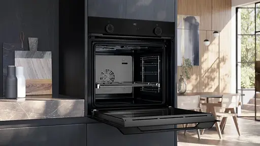 Духовка электрическая Siemens 76 л A дисплей конвекция телескопические направляющие черный - фото 3