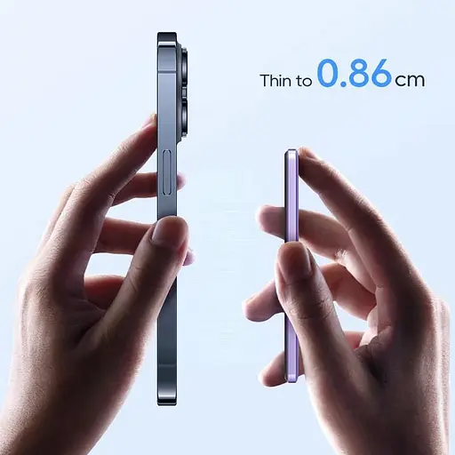 Повербанк Kuulaa MagSafe Powerbank беспроводной с беспроводной зарядкой для iPhone магнитный 5000 mAh 20W Titanium - фото 8