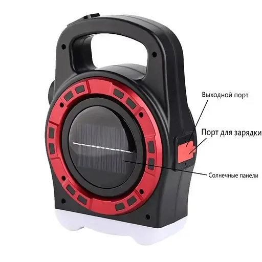 Кемпинговый фонарь HB-6678L (LED+52SMD+SMD) + солнечная панель + Power Bank + microUSB (3 режима) - фото 5