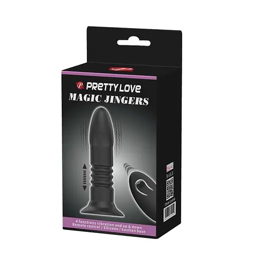 Анальна пробка Pretty Love Magic Jingers 13.8 см (чорний) - фото 8