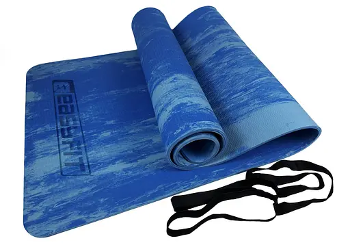 Коврик для йоги и фитнеса EasyFit s-EVA Mat 8 мм Синий (EF-1911-Bl) - фото 1