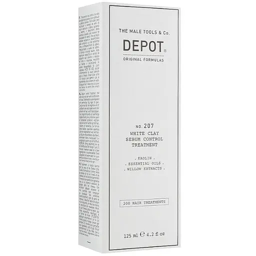 Засіб для контролю виділення жиру на шкірі голови Depot No.207 White Clay Sebum Control Theatment 125 мл - фото 2