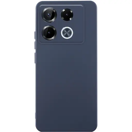 Чехол TPU GETMAN Liquid Silk Full Camera для Infinix Note 40 Pro 4G Синий / Midnight Blue