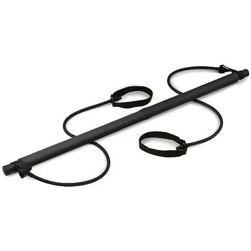 Тренировочная палка с эспандерами Hop-Sport HS-T090GS черная