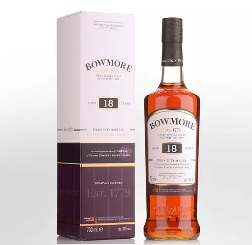 Виски односолодовый Bowmore 18 лет выдержки 43% 0.7 л - фото 2