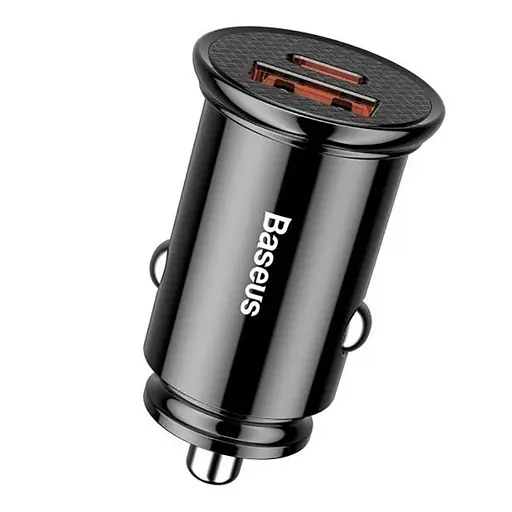 АЗП Baseus Circular Plastic 30W (1USB-A/1C) (CCALL-YS) black - фото 2