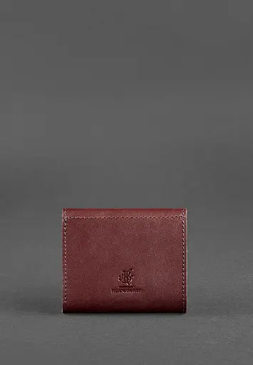 Жіночий шкіряний гаманець 2.1 бордовий Krast - фото 5