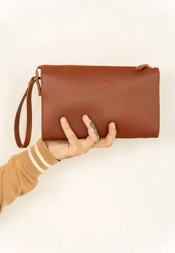 Шкіряний млатч світло-коричневий краст - фото 8