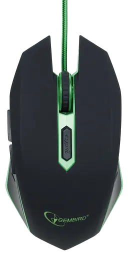 Миша Gembird MUSG-001-G Green Black