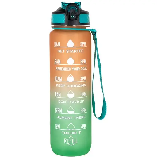 Пляшка для води Tritan фітнес, спорт, прогулянка GO 1 л - фото 1