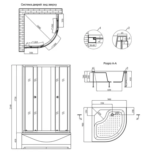 Душевая кабина Kroner KRP Harz - C.Т.G. (CV029564) - фото 15
