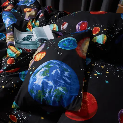 Комплект постельного белья Moon&Star Бязь Gold Люкс Universe Magic семейный 143х210х2 наволочки 4х50х70 - фото 5