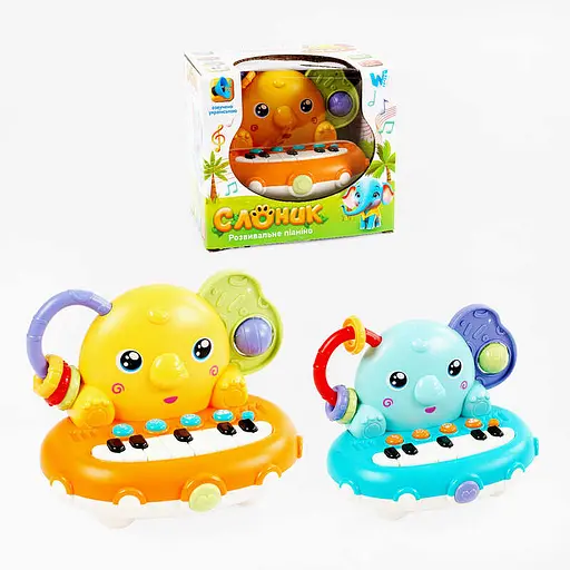 Розвивальне піаніно Слоник WToys, 78435, озвучене українською мовою, інтерактивний - фото 2