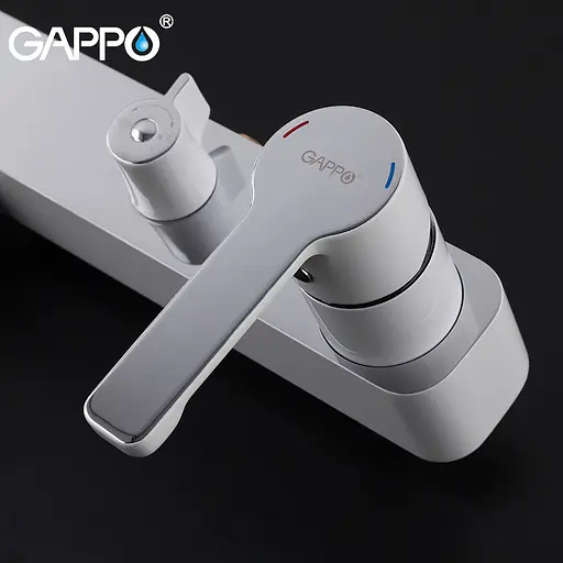 Душова система Gappo G2402-8, вилив - перемикач на лійку, білий/хром - фото 3