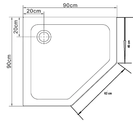 Душова кабіна Eger Stefani 90x90 без піддону 599-535/1, прозорий, хром - фото 3