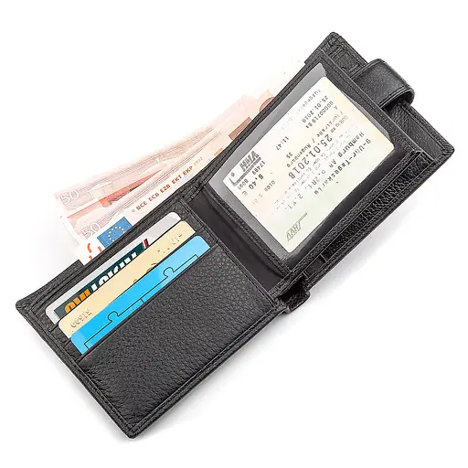 Мужской кожаный кошелек (ST103) ST Leather 11.5х9.5х2.5 см acs0015193 - фото 3