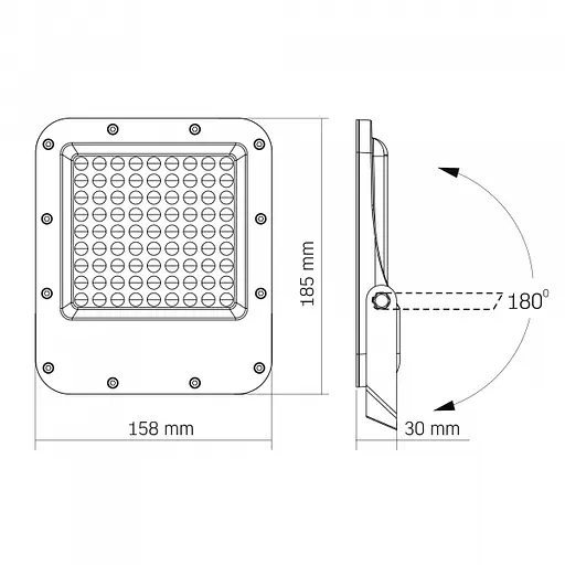 LED прожектор PREMIUM VIDEX F2 50W 5000K - фото 8