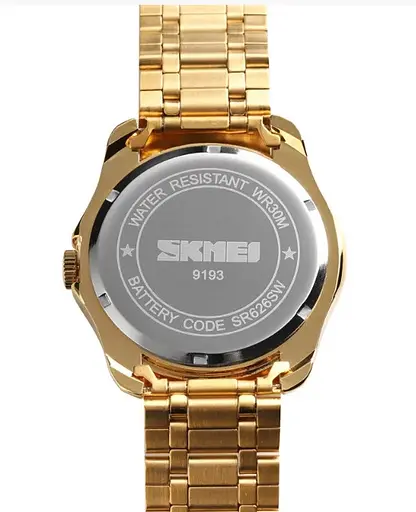 Чоловічий наручний годинник Skmei 9193 Дракон синій циферблат Золотисті - фото 6