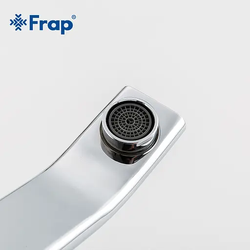 F4546 Змішувач для кухні короткий гусак гайка Ø35 Frap 1/10 Хром - фото 4