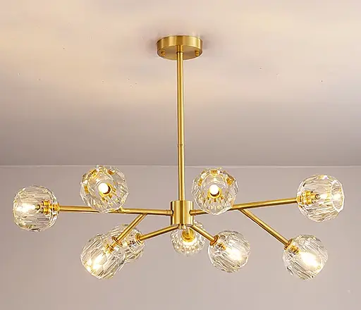 Светодиодная люстра Изумруд 8609 (Золотистая) на 6 плафонов - фото 4