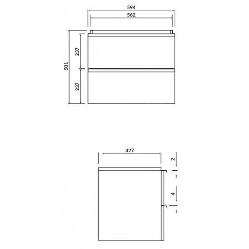 Тумба для ванної кімнати Cersanit Virgo 60 см Білий/Хром S522-017 30412 - фото 4