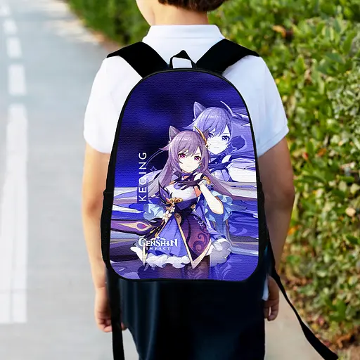 Рюкзак детский геншин "Genshin Impact" 34х27см, городской ранец для мальчика с принтом (00403)