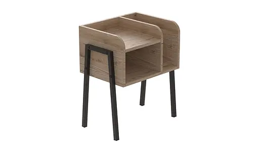 Тумба модульна Ferrum-decor Амелі 540x450x320 метал Чорний ДСП Дуб Сан-Марино 16 мм (FRD-103005)