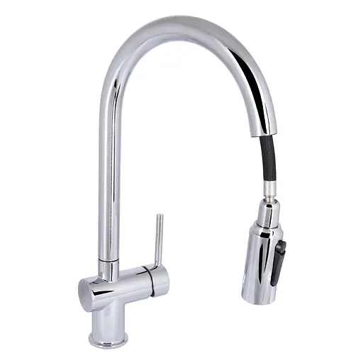 Смеситель для кухни Qtap Rozcesti с выдвижным изливом с подключением для питьевой воды QTROZ366CRM45938 Chrome - фото 3