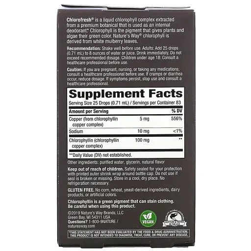 Хлорофиллин Nature's Way Chlorofresh Drops, 59 мл - Мята - фото 2