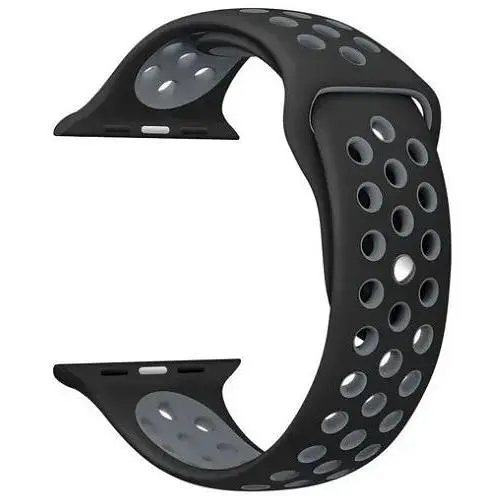 Ремінець Apple Watch Nike Sport 38/40/41 мм Чорний+Сірий S (1) - фото 1