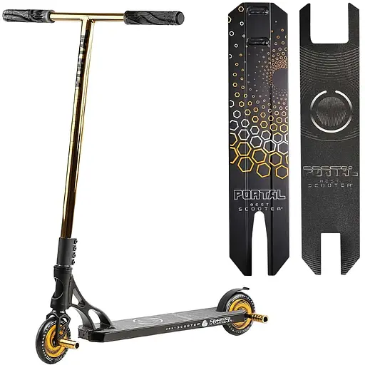 Самокат трюковий Best Scooter Чорно-жовтий 000254818