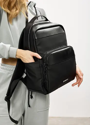 Жіночий рюкзак Sambag Zard MOD чорний 40 х 28 х 14 см (25438164) - фото 3