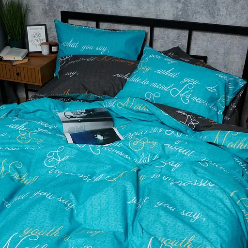 Комплект постільної білизни Moon&Star Бязь Gold Люкс Poetic Night Полуторний Євро 160х220 наволочки 4х50х70 - фото 2