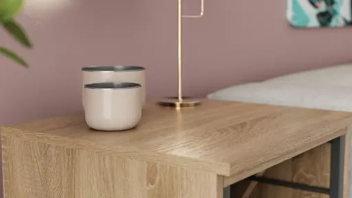 Стіл-тумба трансформер Смарт 2/1 Ferrum-decor 750x1450x500 Чорний метал ДСП Дуб Сонома Трюфель 16 мм (FRD-105099) - фото 3