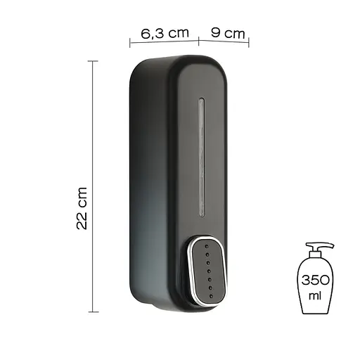 Дозатор для рідкого мила IMEX чорний матовий ADJ013/NG, Чорний матовий - фото 3