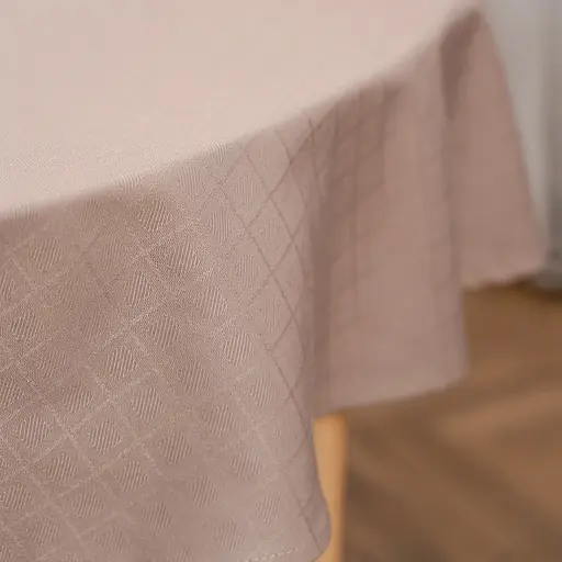 Скатертина кругла водонепроникна Sonex Sienna Ø150 см бежева (SO102571) - фото 4