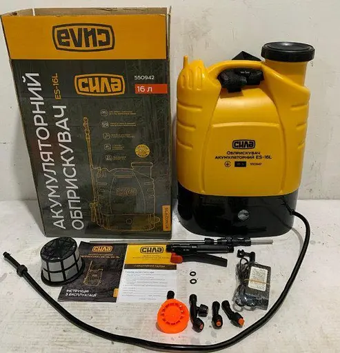 Обприскувач акумуляторний ранцевий Сила ES-16L 30412 - фото 2