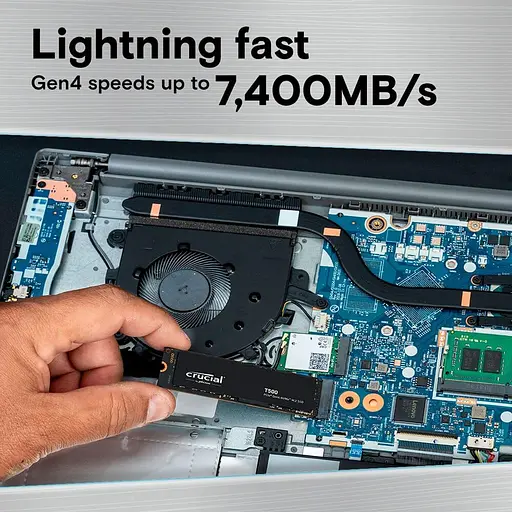 Накопичувач SSD Crucial m.2 NVMe 1TB T5 3D TLC 7300/6800 MB/s (CT1000T500SSD8) - фото 3