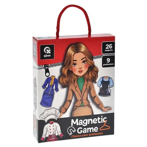 Дитяча магнітна гра "Обери свою професію" QB600-005, 26 магнітів 9 професій,