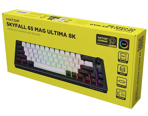 Клавіатура HATOR Skyfall 65 MAG ULTIMA 8K Wireless Black White (HTK3860UA) - фото 7