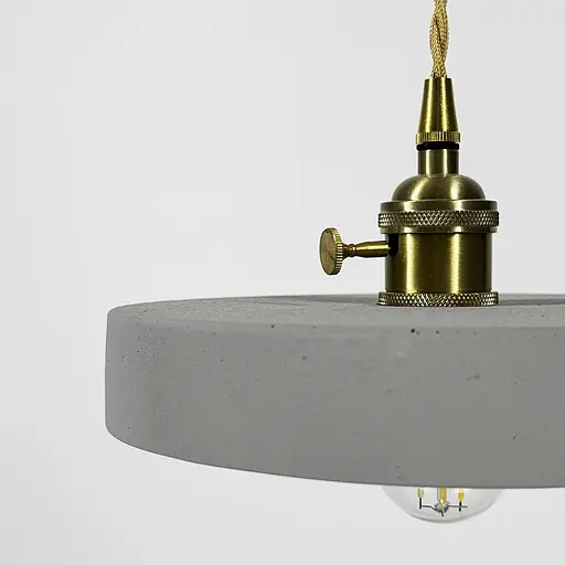 Підвіс у латунному корпусі із бетонним плафоном 20х3 см | Арт. MJ 183/1 GR | Line F - фото 4