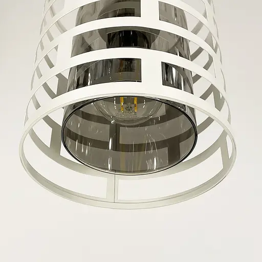 Підвіс в стилі LOFT у білому корпусі із графітовим плафоном Line.F 12728/1 WT+GR - фото 3