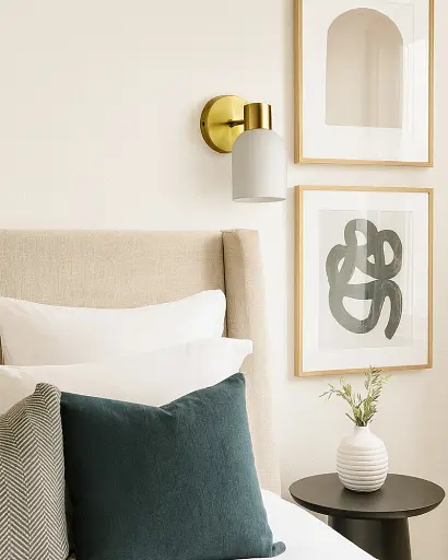 Бра, настенный светильник Edlin PL321155W-1 Aurora E27 1x12W IP20 латунный - фото 2