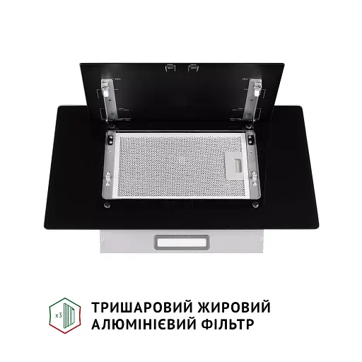 Вытяжка декоративная наклонная PERFELLI DN 6142 BL LED - фото 6