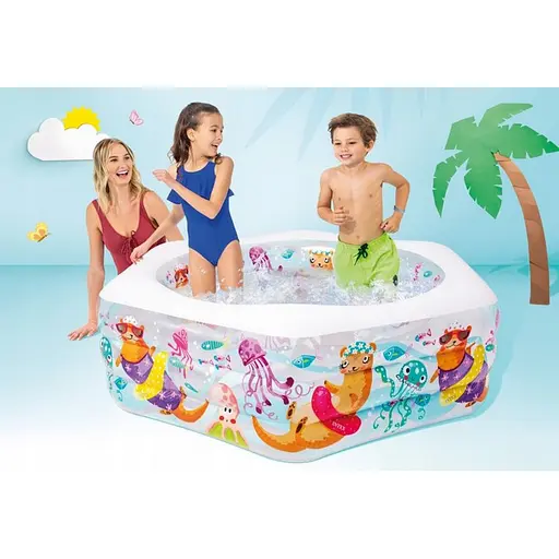 Детский надувной Бассейн «Видра» 56493-2 надувное дно, 541 л, 191 x 178 x 61 см - фото 2