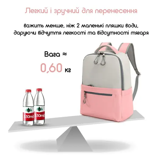 Рюкзак міський жіночий Tigernu T-B9388 16л для ноутбука 15.6" Pink (17041) - фото 4